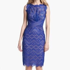 Tadashi Shoji Royal Blue Lace Mini Dress